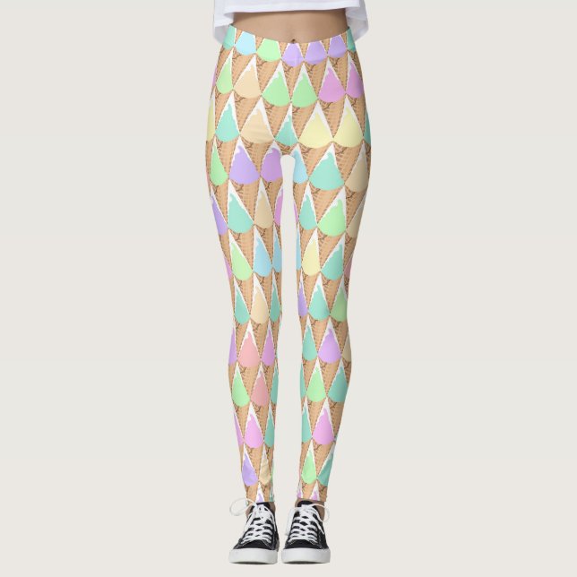 Leggings Estampa Sorvete Primavera Pastel (Frente)