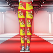 Leggings Estampa Total Bandeira da Sicília Trinacr