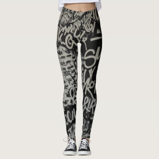 Leggings estampadas com grafite