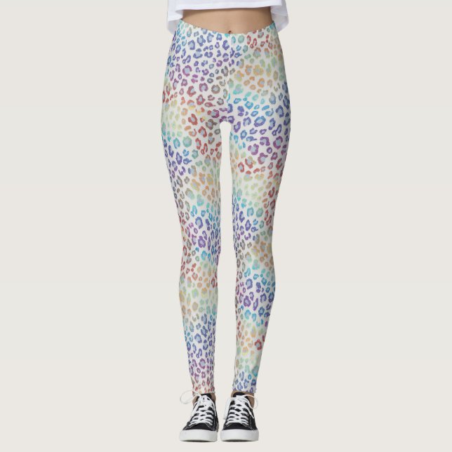 Leggings Estampadas com Onça Pintada Colorida | Co (Frente)