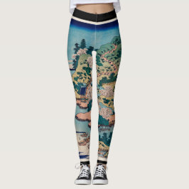 Leggings estampadas com XILOGRAVURA HOKUSAI