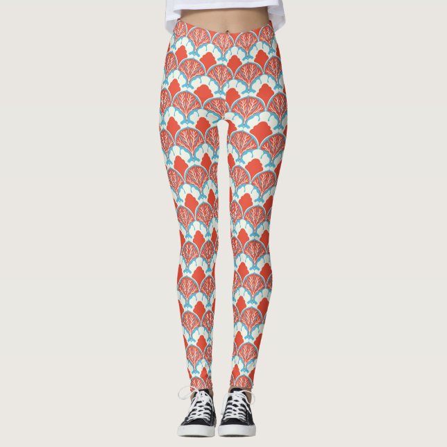 Leggings Estampadas de Vieira para Mulheres (Frente)