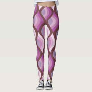 Leggings Estampados Ondulados Roxo Ombre
