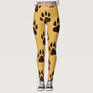 Leggings Estilosas com Impressão de Pata de Guepar