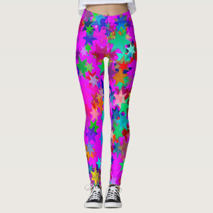 Leggings Estreitas De Cor Brilhante