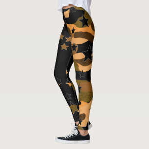 Leggings Estrela Preto e Camuflado