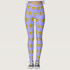 Leggings estreladas amarelas