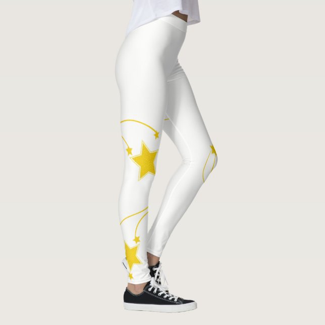 Leggings Estrelas Amarelas Brancas (Direita)