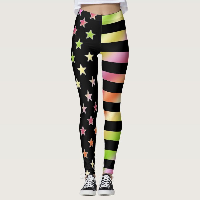 Leggings Estrelas E Listras (Frente)