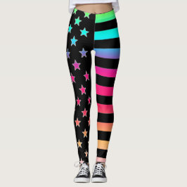 Leggings Estrelas E Listras