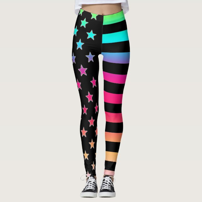 Leggings Estrelas E Listras (Frente)