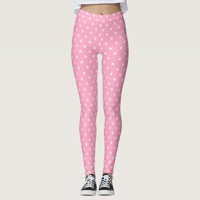 Leggings Estrelas Rosa (Frente)