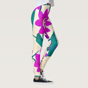 Leggings Exotic Bloom: um deleite floral elegante
