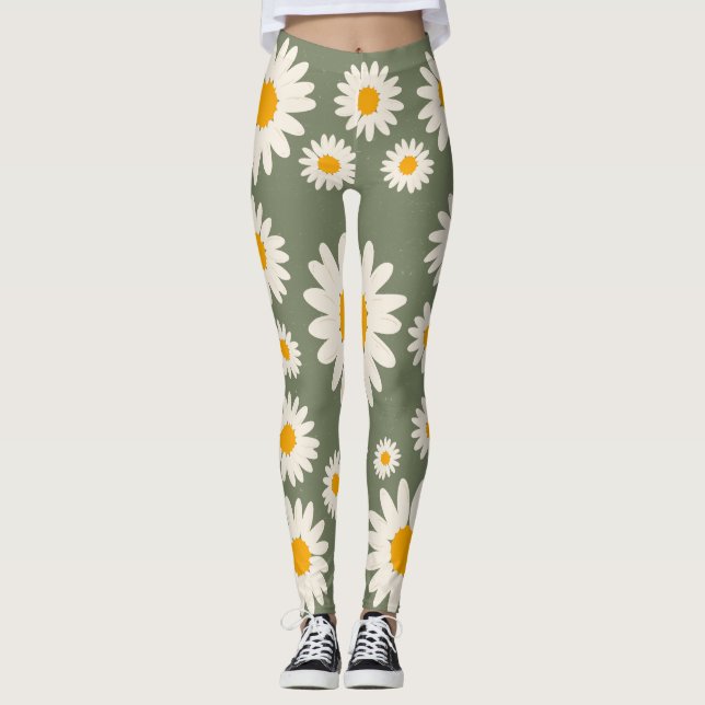Leggings expressa flores e natureza (Frente)