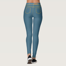 Leggings Falso de Jeans Azul