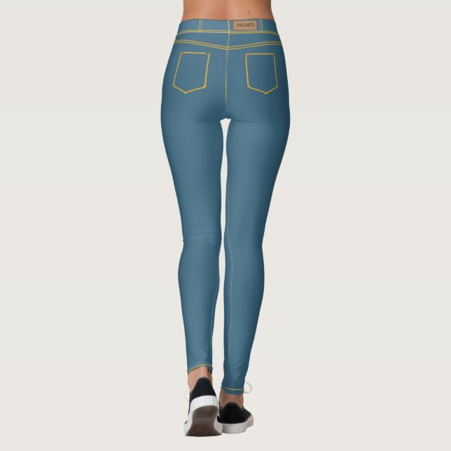 Leggings Falso de Jeans Azul (Verso)