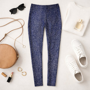 Leggings Faux Denim Indigo Rinse