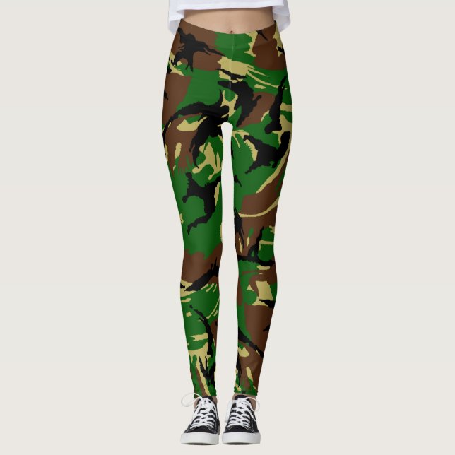 Leggings femininas britânicas do DPM CAMO (Frente)