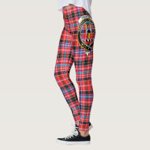 Leggings femininas Clan Preston Crest Tartan Scots