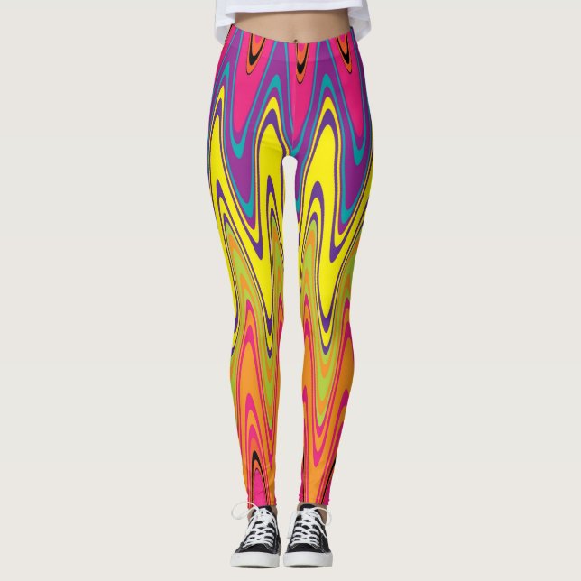 Leggings femininas coloridas (Frente)