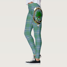 Leggings femininas com Crista do Clã Irvine Xadrez