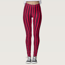 Leggings femininas com padrão de listras verticais
