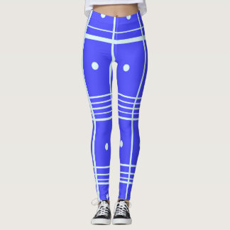 Leggings femininas com padrão floral azul para Yog