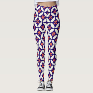 Leggings femininas com padrão geométrico elegante