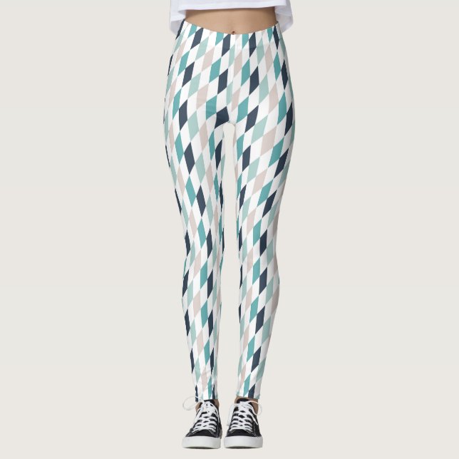 Leggings femininas com vários diamantes (Frente)