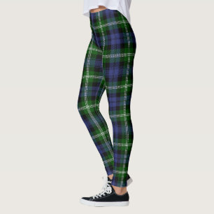 Leggings femininas com xadrez do Clã Baillie Scots