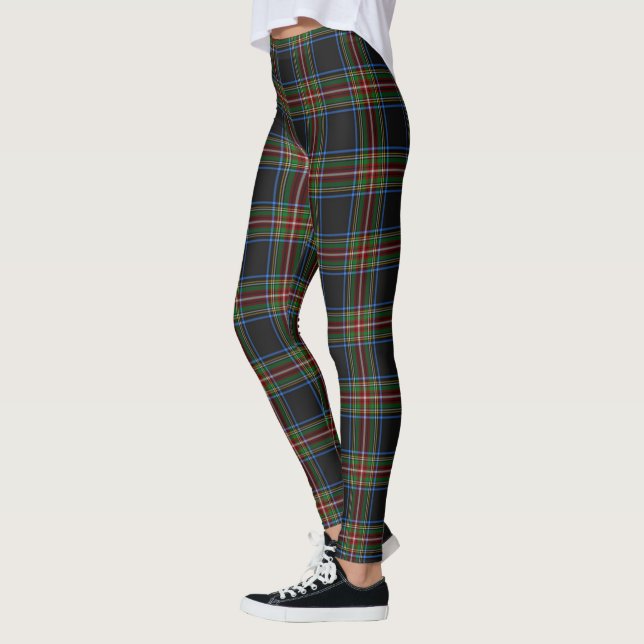 Leggings femininas com xadrez do clã Denniston Sco (Esquerda)