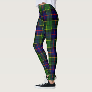 Leggings femininas com xadrez do clã Forsyth Scots