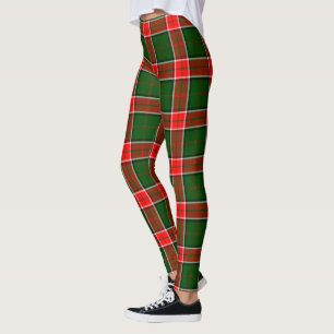 Leggings femininas com xadrez do clã Pollock Scots