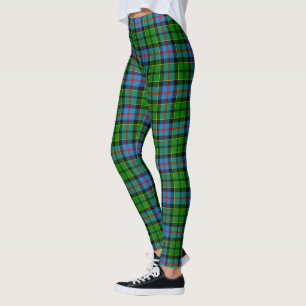 Leggings femininas com xadrez moderno do clã Scots