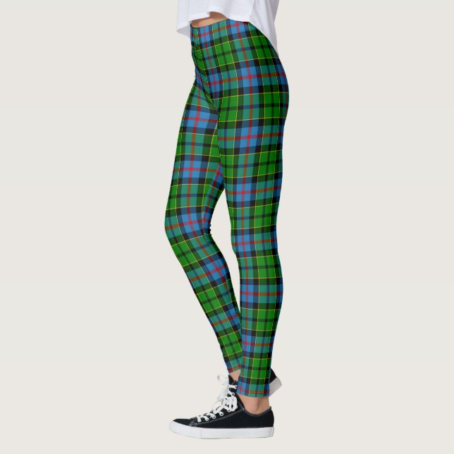 Leggings femininas com xadrez moderno do clã Scots (Esquerda)