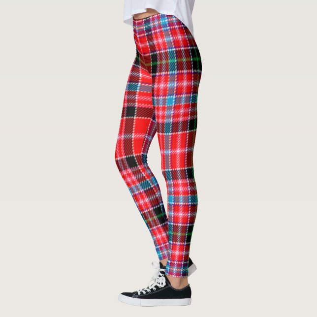 Leggings femininas com xadrez Pitblado do Clã Scot (Esquerda)