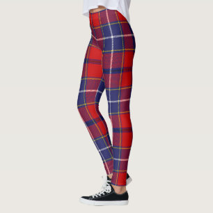 Leggings femininas com xadrez Wishart do Clã Scots