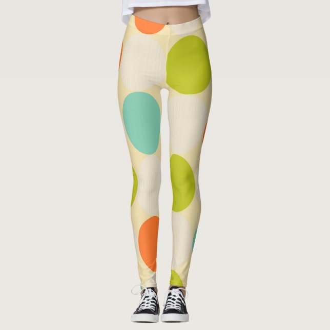 Leggings femininas da bolinhas (Frente)