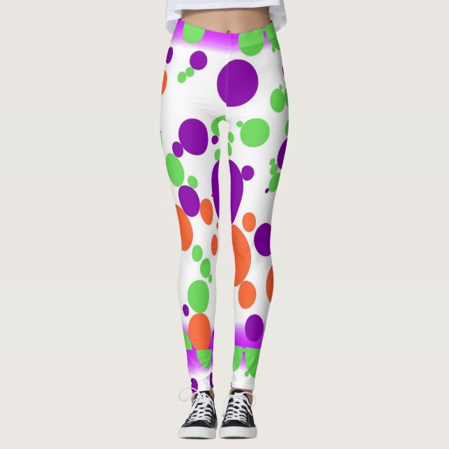 Leggings femininas da bolinhas (Frente)