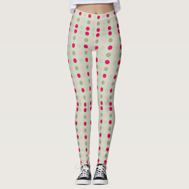 Leggings femininas da bolinhas (Frente)