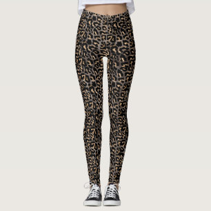 Leggings femininas de Brown Cheetah