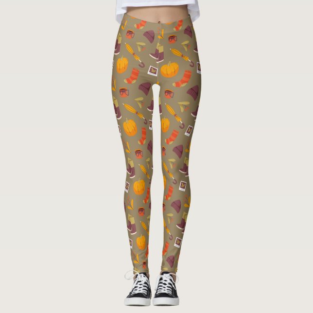 Leggings Femininas de Cintura Alta na Moda (Frente)