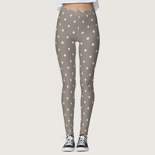 Leggings femininas de Cinzas Heather (Frente)