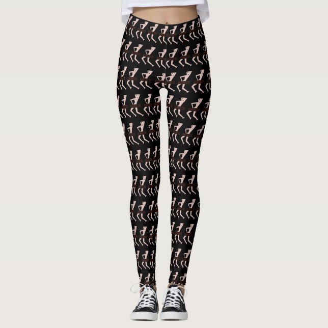Leggings femininas de dança (Frente)