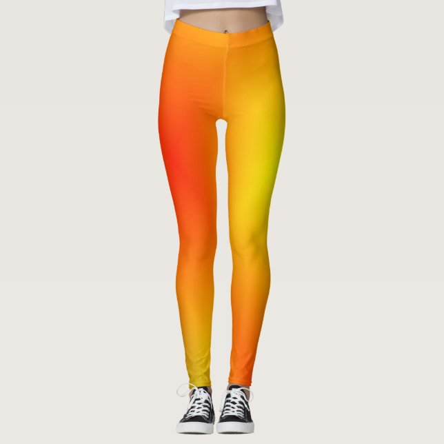 Leggings femininas de dois tons (Frente)
