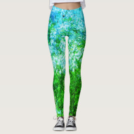 Leggings femininas de elastano de design incomum