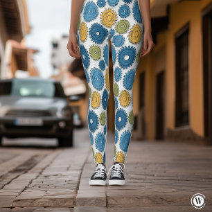 Leggings femininas de engrenagens mecânicas indust