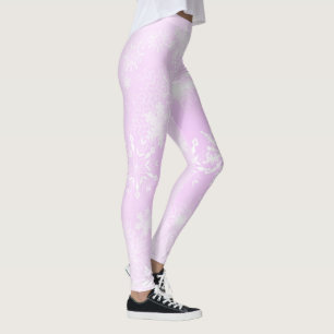Leggings femininas de flocos de neve