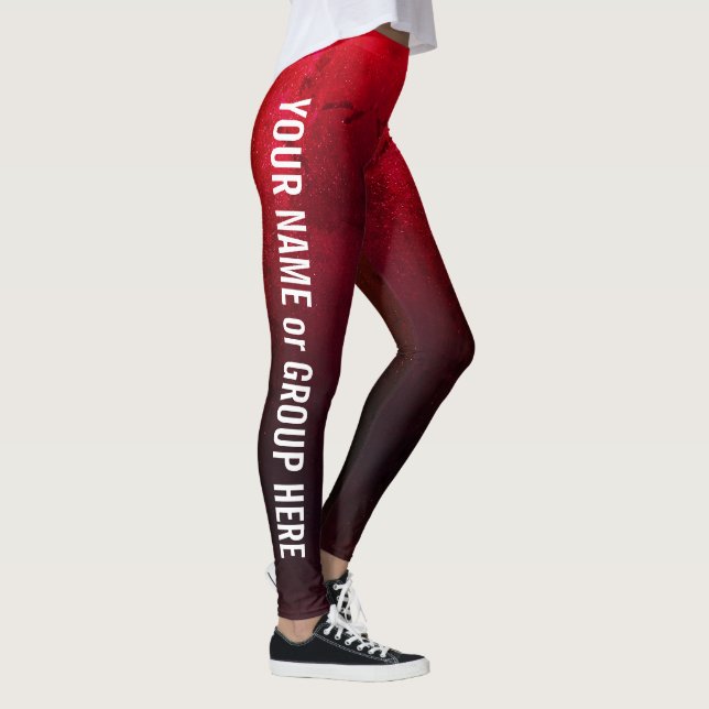 Leggings femininas de nome e texto personalizados (Direita)