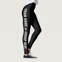 Leggings femininas de nome e texto personalizados